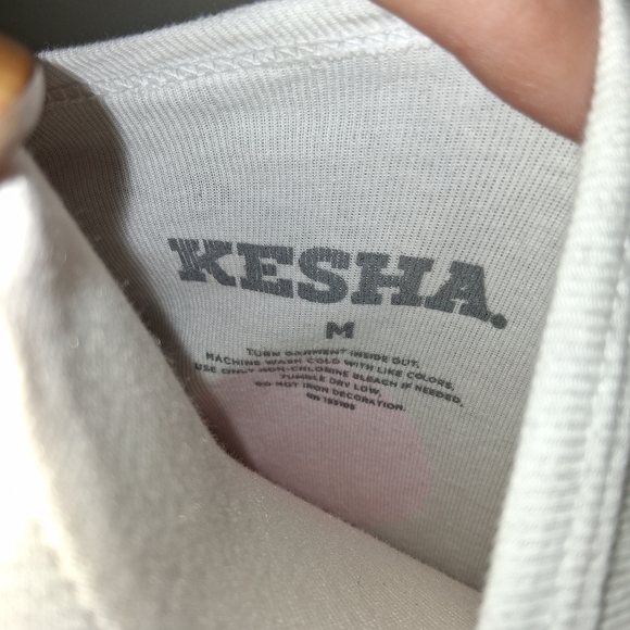 Women's White and Pink Graphic Tee - Picture 4 of 4